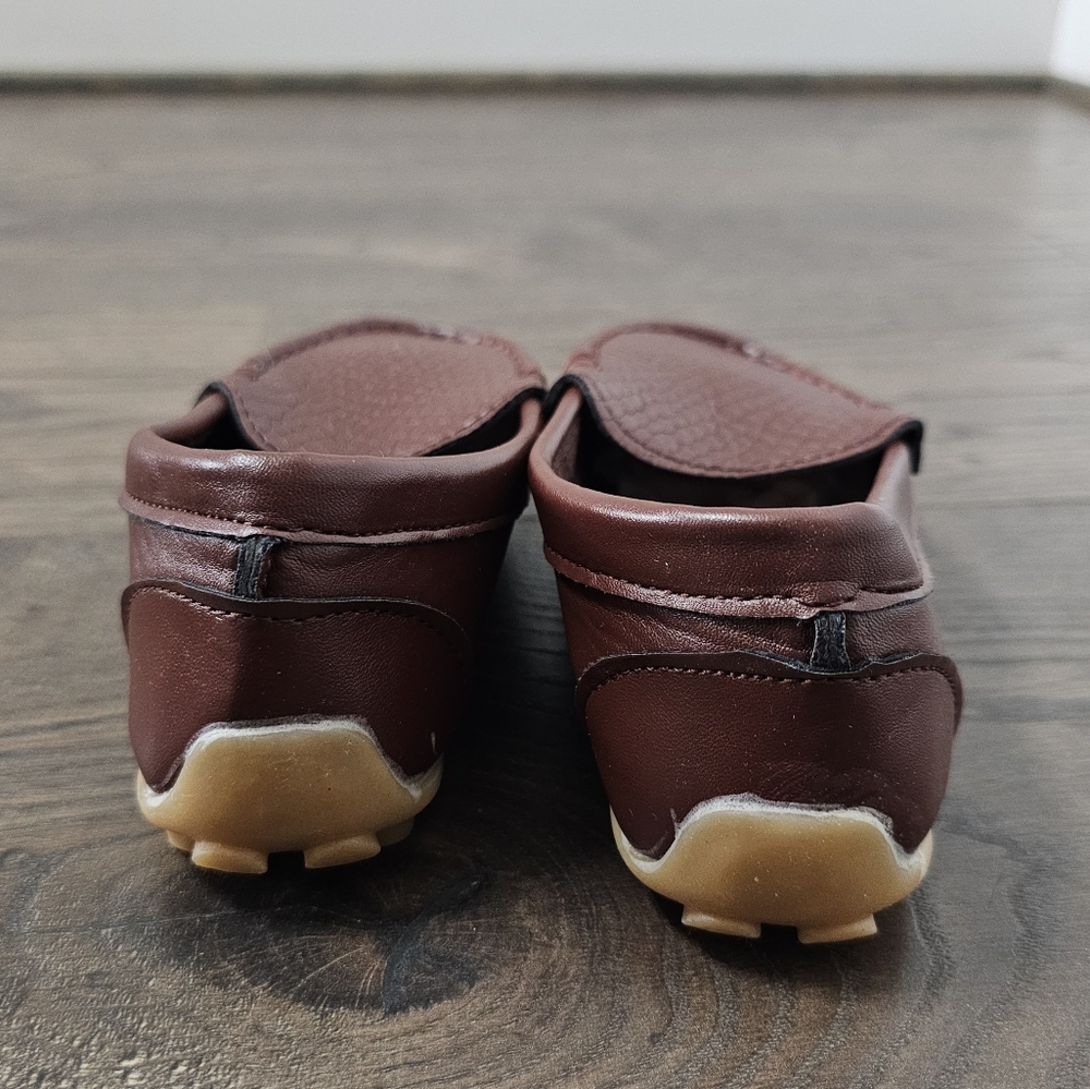 Toddler Boys Brown Vegan Leather Loafers Sz 29 ( 12) - Picture 3 of 6